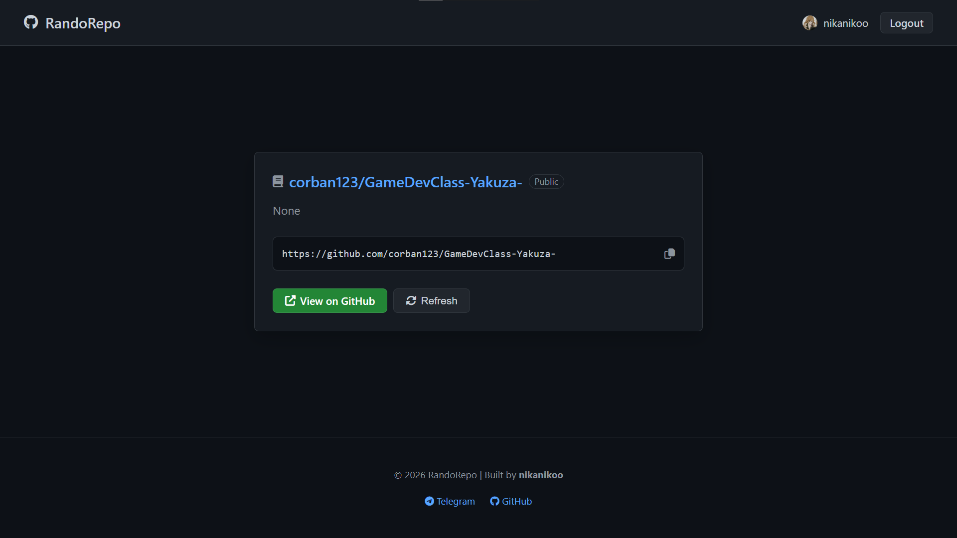RandoRepo Screenshot